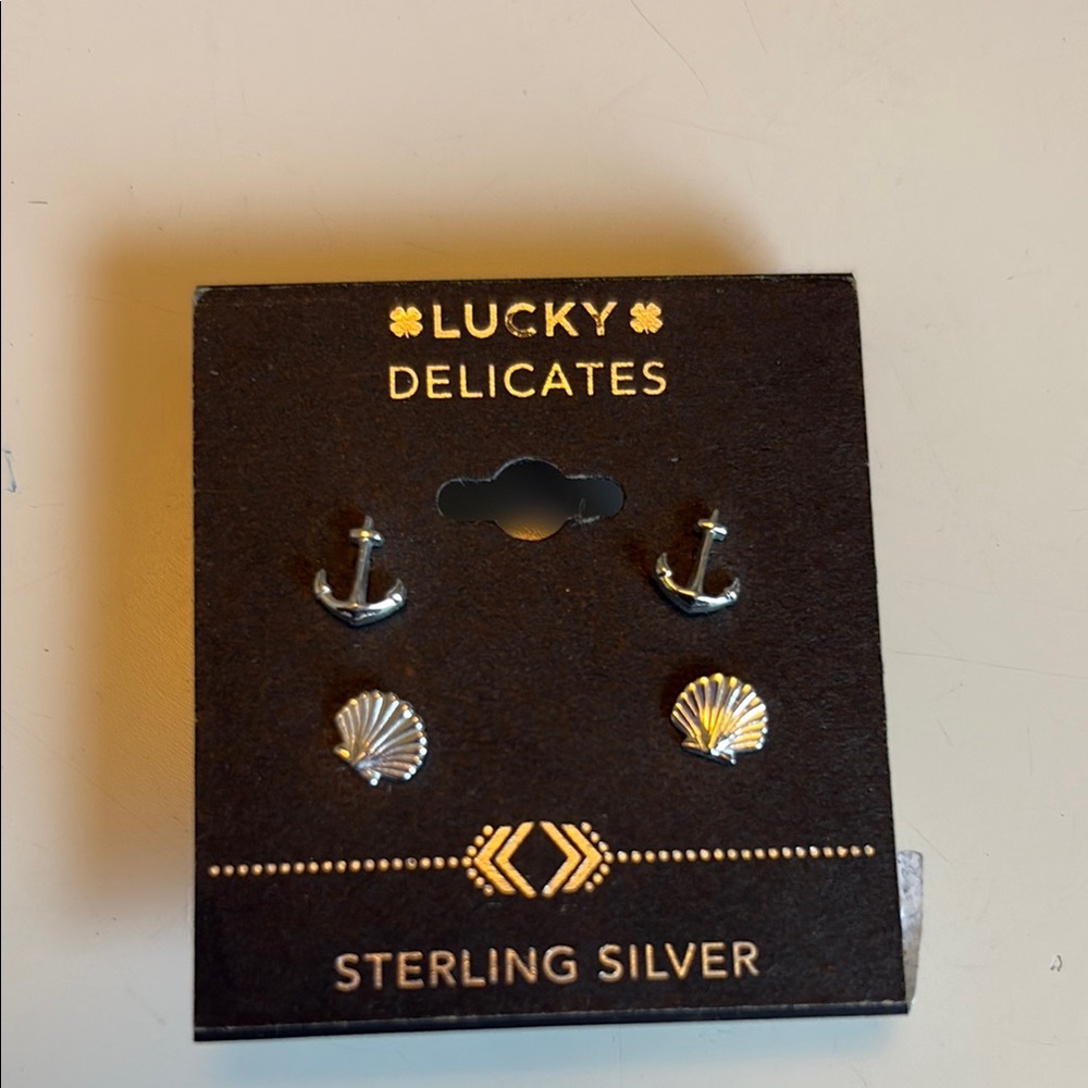 Lucky Brand Sterling Silver Nautical Earrings